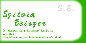 szilvia beiszer business card